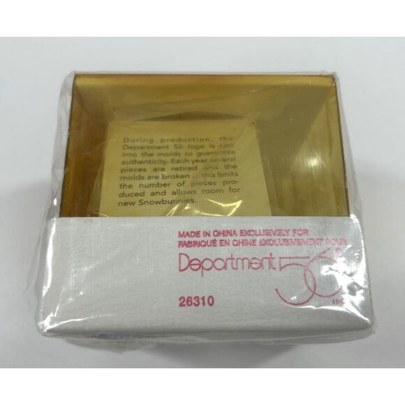 Dept 56 Snowbunnies Happy Easter Bisque Hinged Box Blue bird 26310 New in Box - Picture 3 of 4